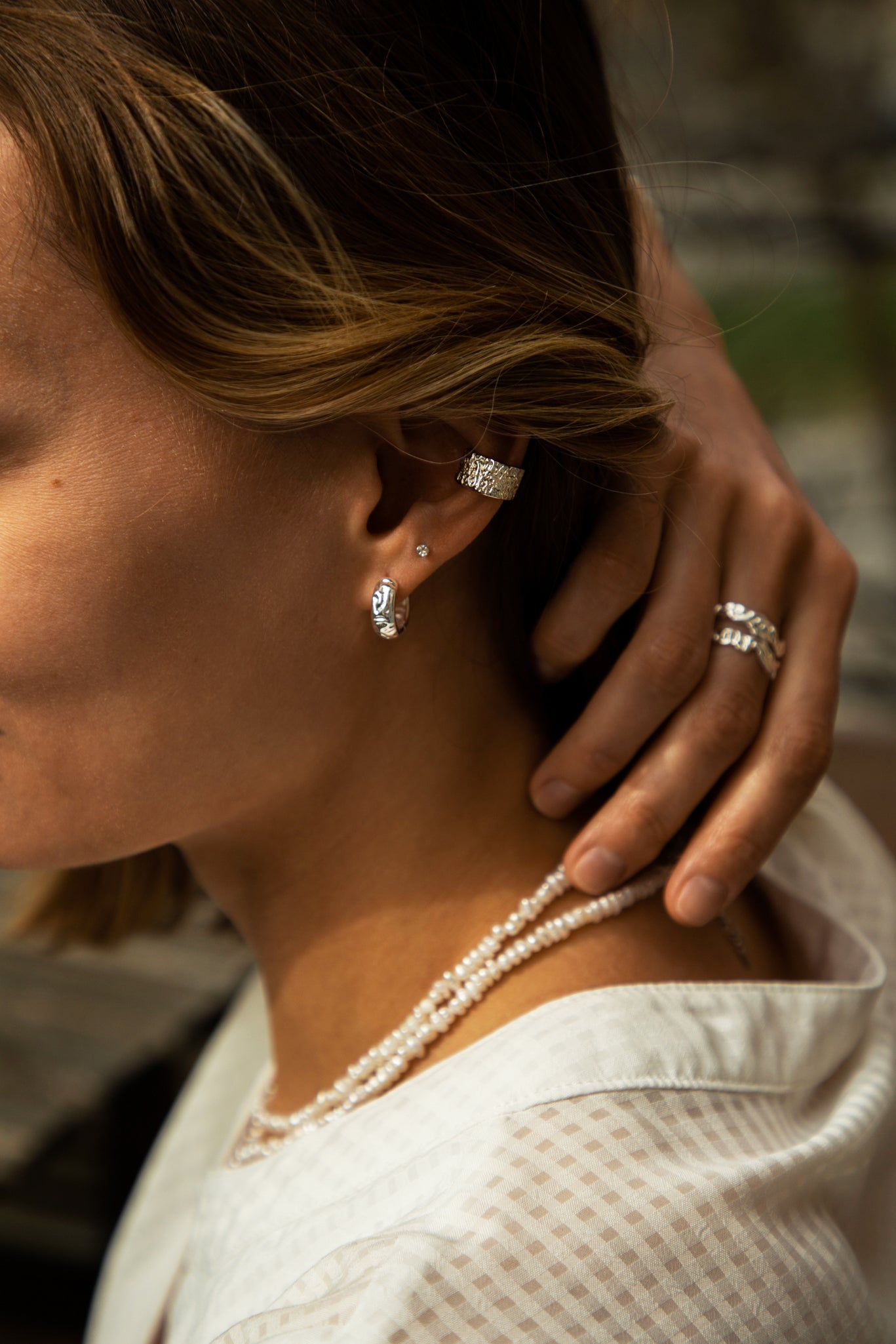 Recco Silver Handmade Huggies