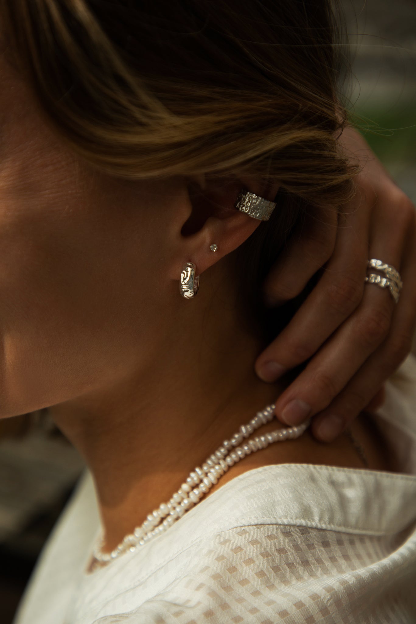 Recco Silver Handmade Huggies