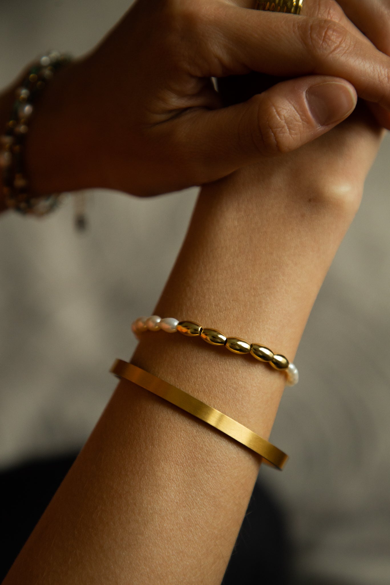 Olivia Gold Cuff Handmade Bracelet