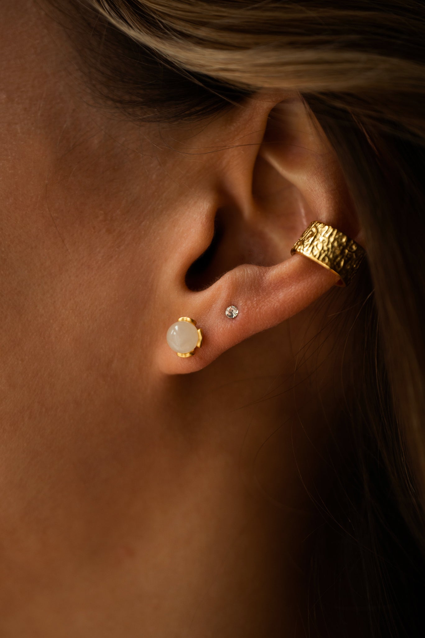 Locri Jade Stud Earrings