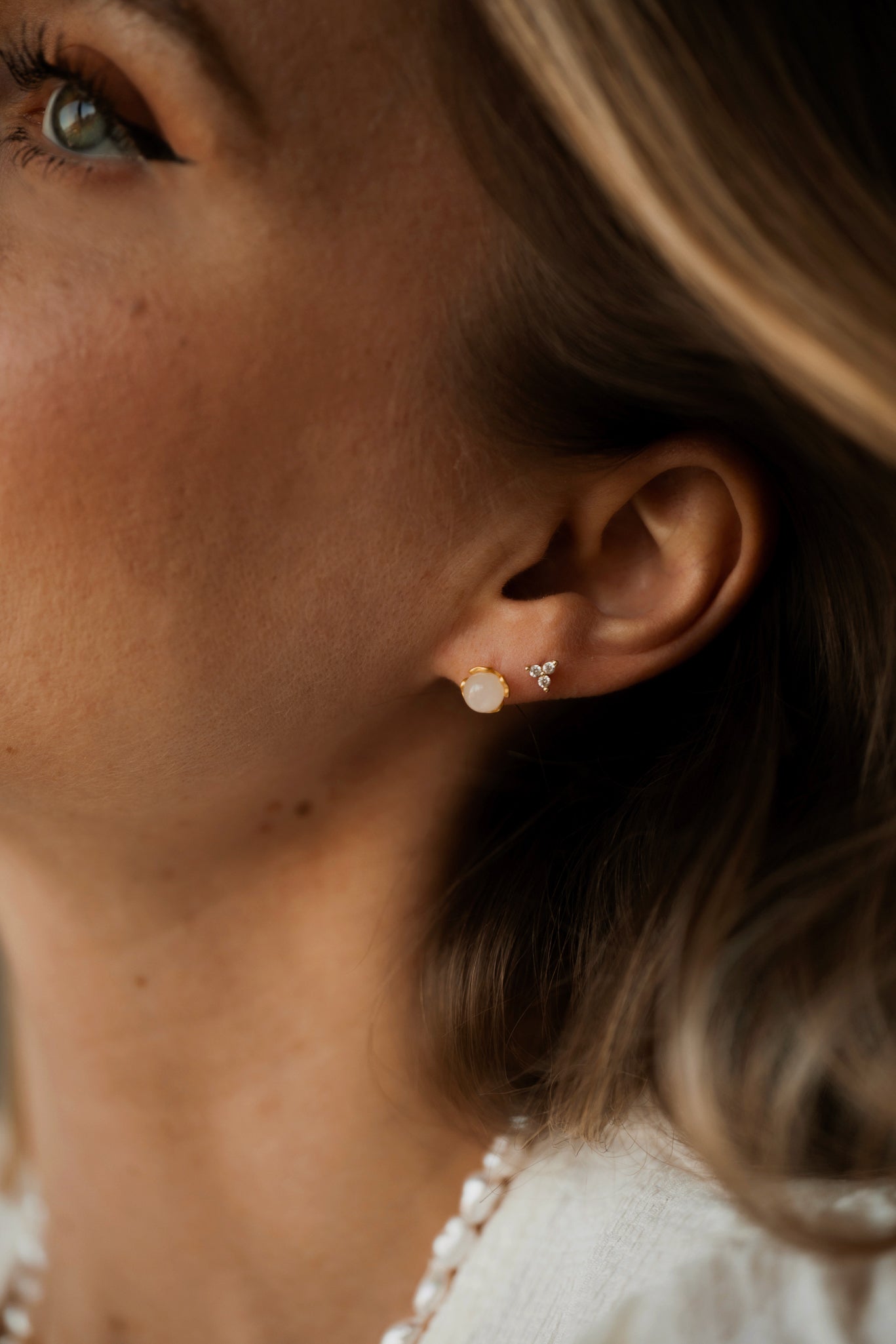 Locri Jade Stud Earrings