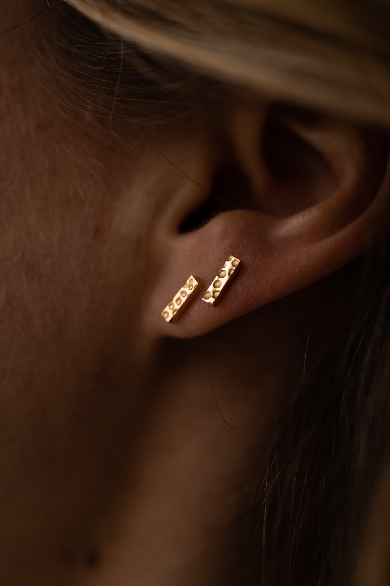 Vesima 14K Gold Handmade Studs