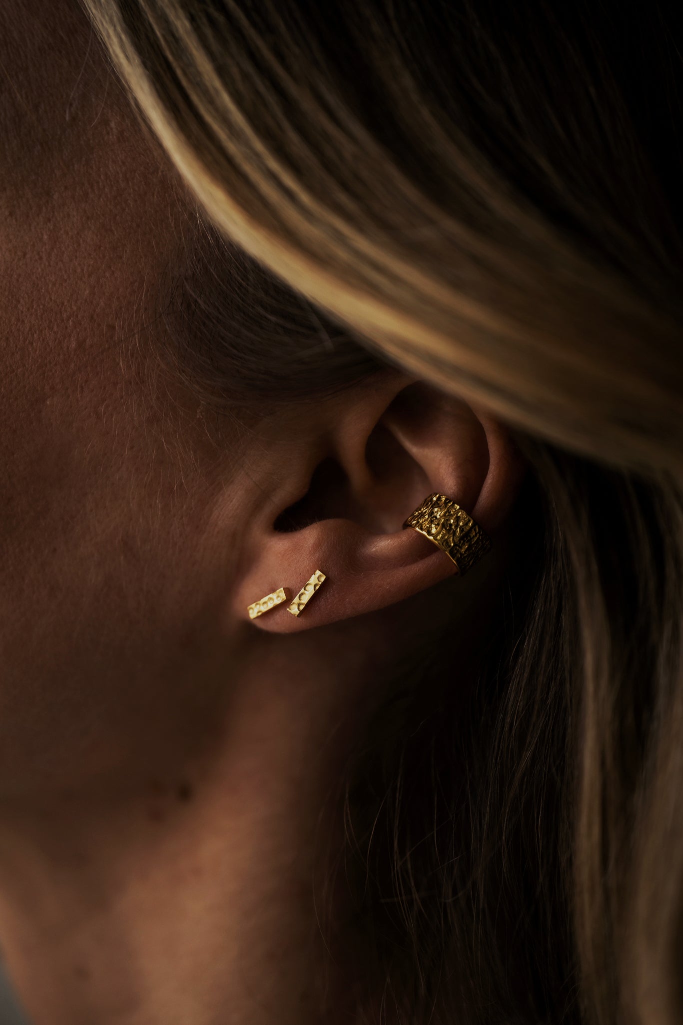 Vesima 14K Gold Handmade Studs