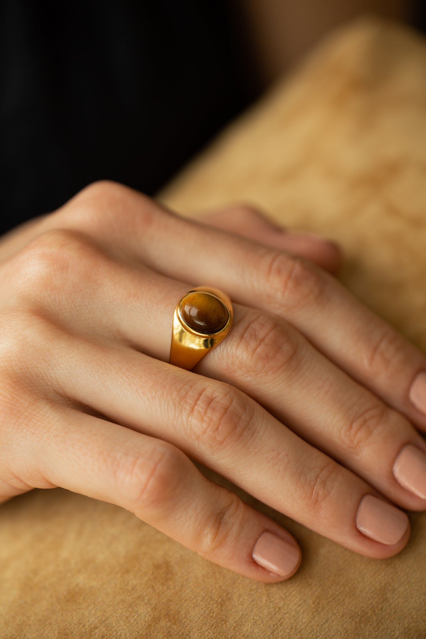 Milene 18K Tiger Eye Ring