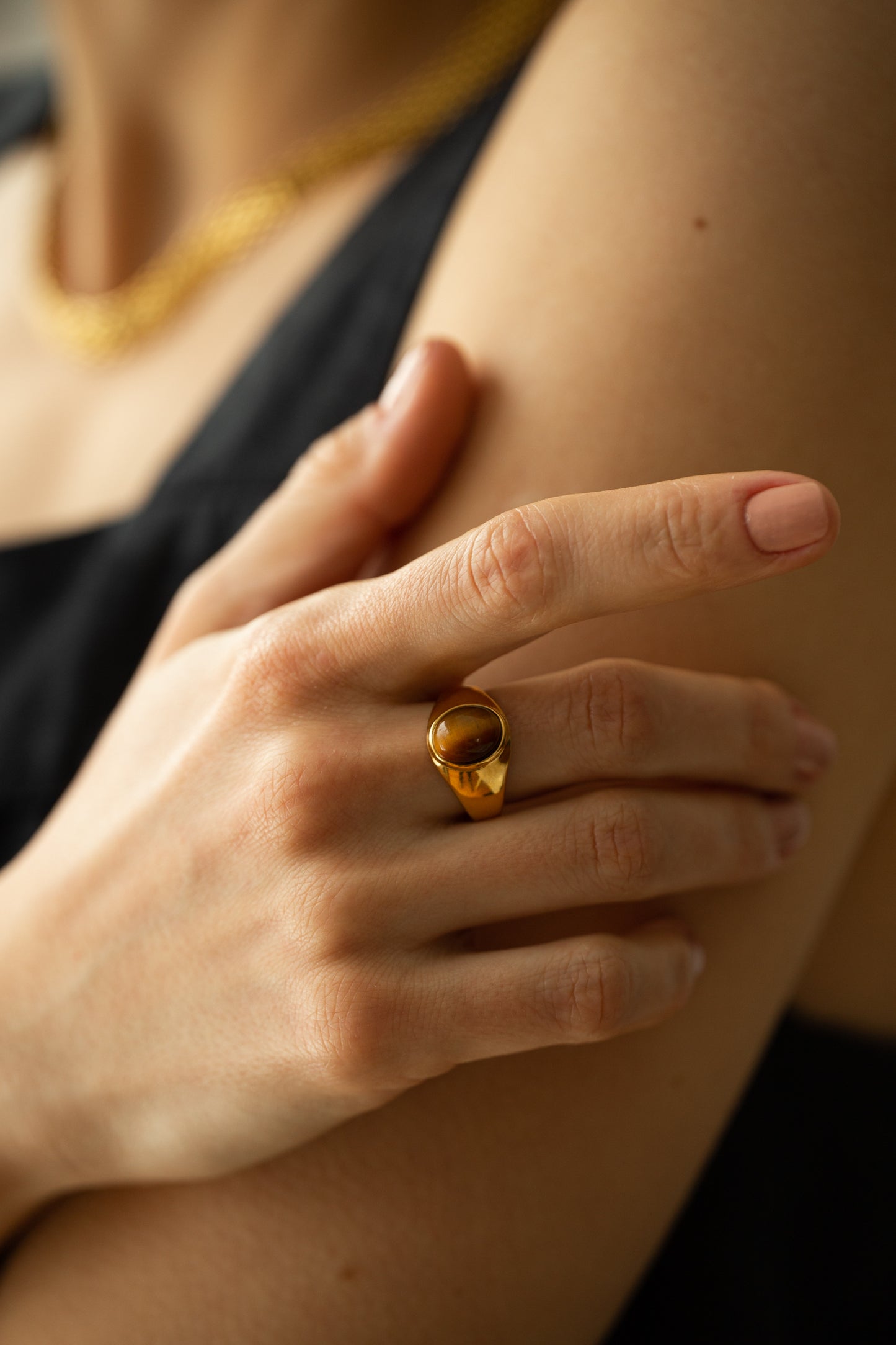 Milene 18K Tiger Eye Ring