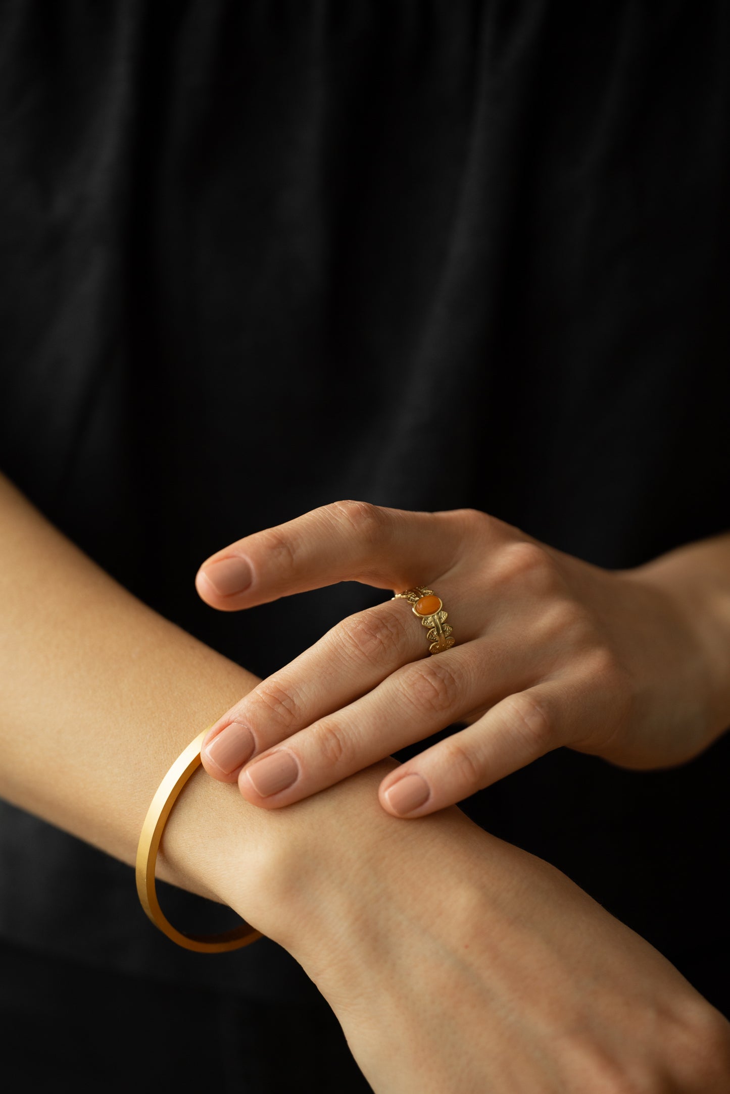 Olivia Gold Cuff Handmade Bracelet