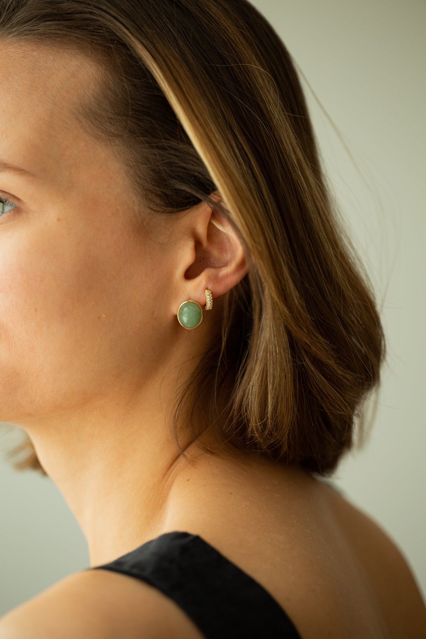 Ava Green Aventurine Earrings