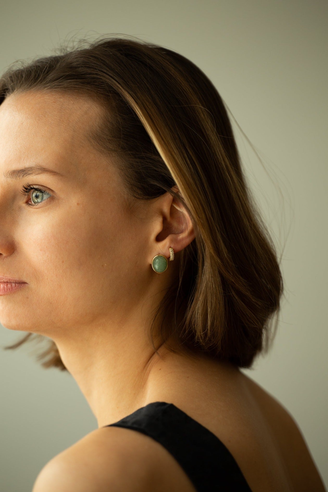 Ava Green Aventurine Earrings
