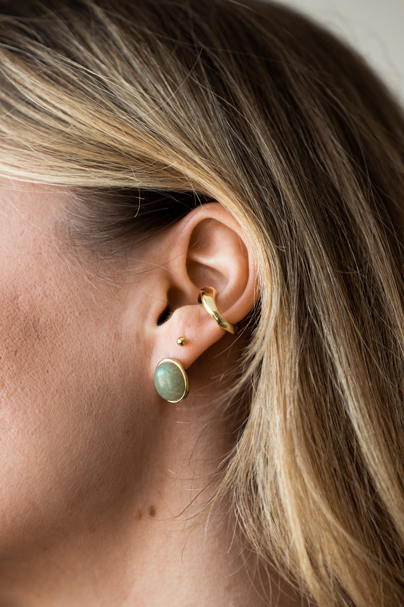 Ava Green Aventurine Earrings