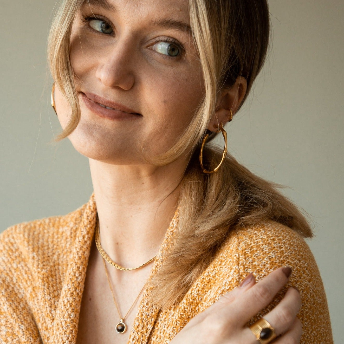 Bamby 14K Gold Hoops