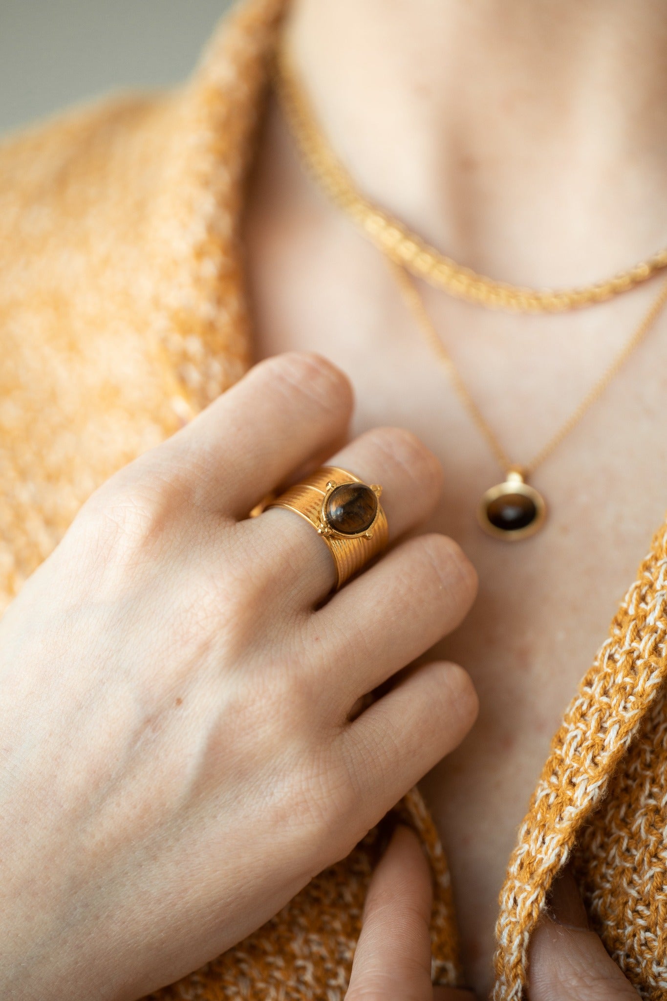 Audrey Tiger Eye Ring