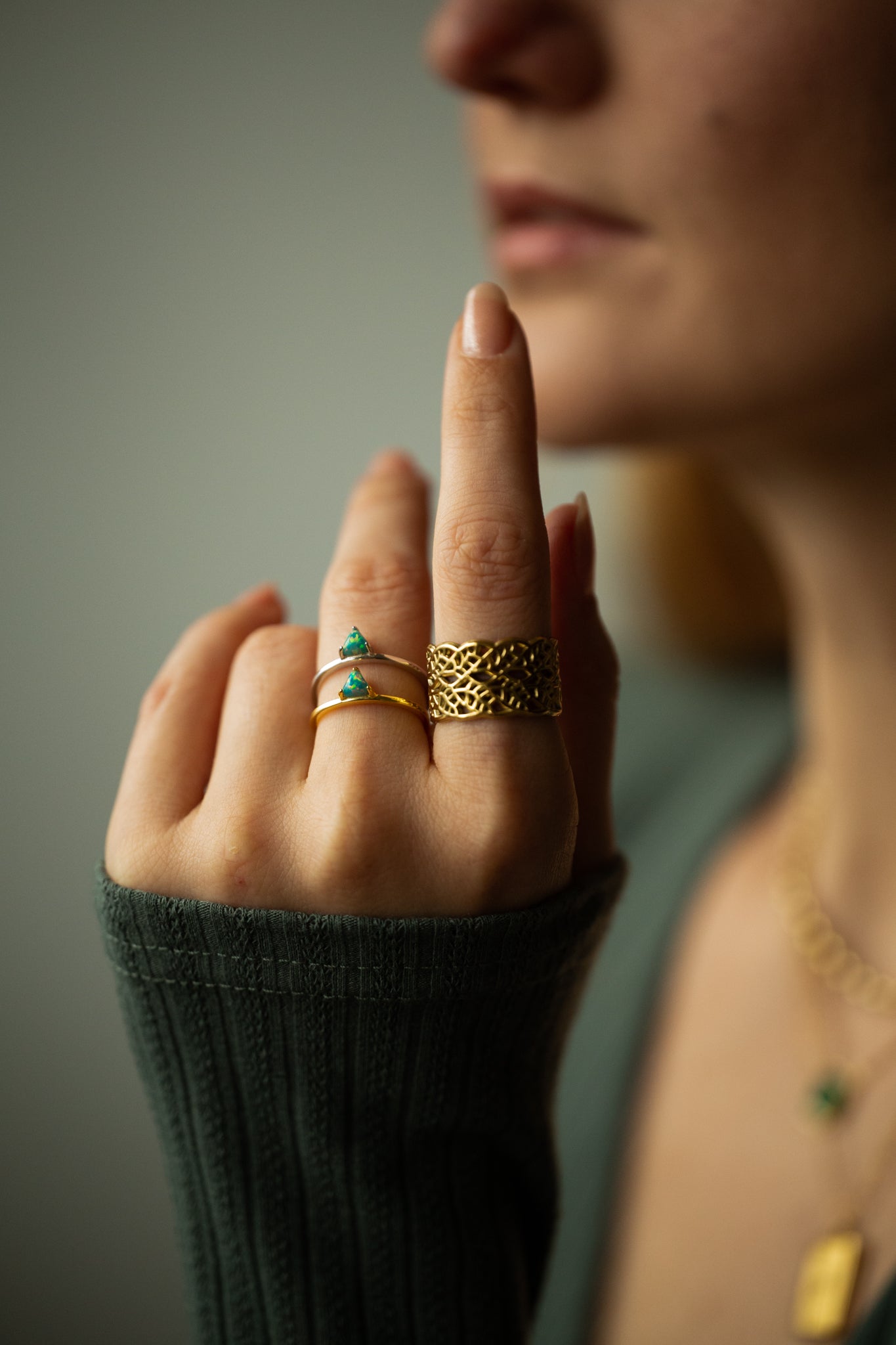 Prana Gold Opal Ring