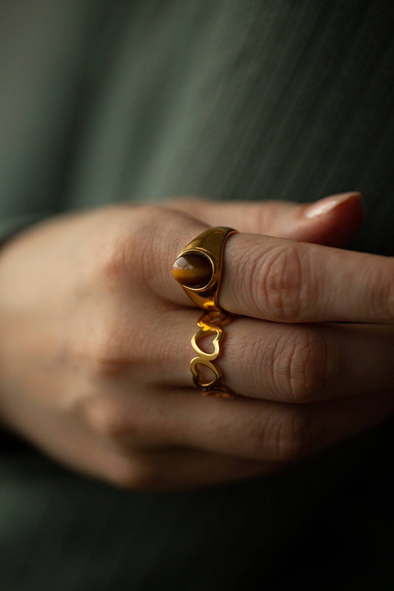 Milene 18K Tiger Eye Ring