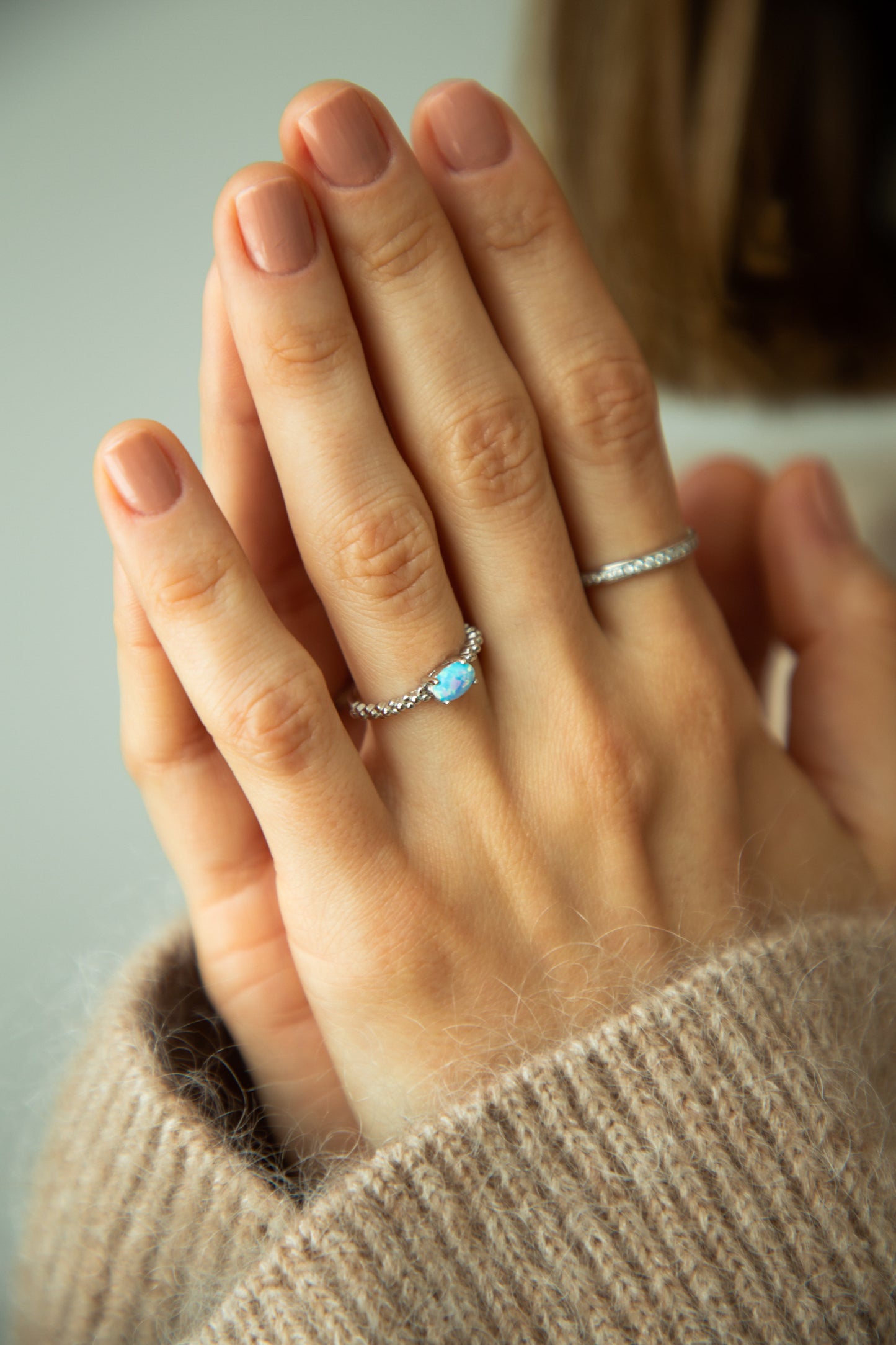 Renata Silver Opal Ring