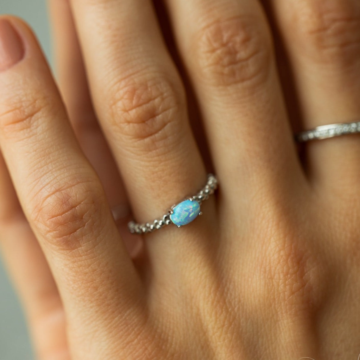 Renata Silver Opal Ring