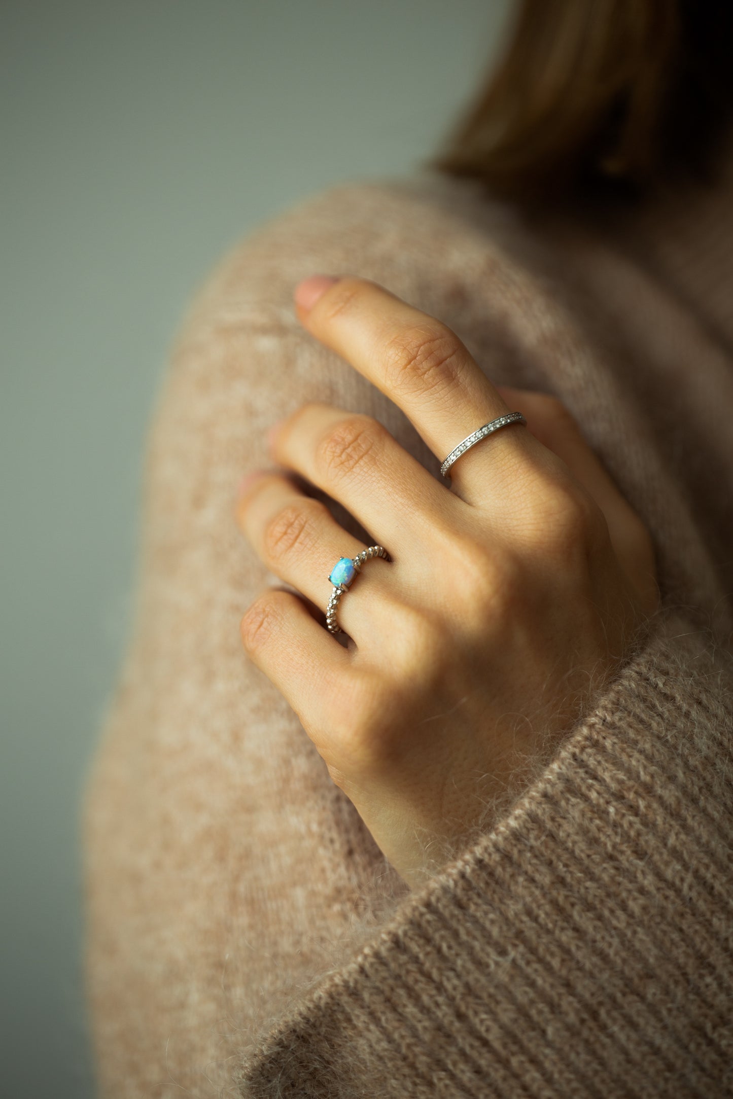 Renata Silver Opal Ring