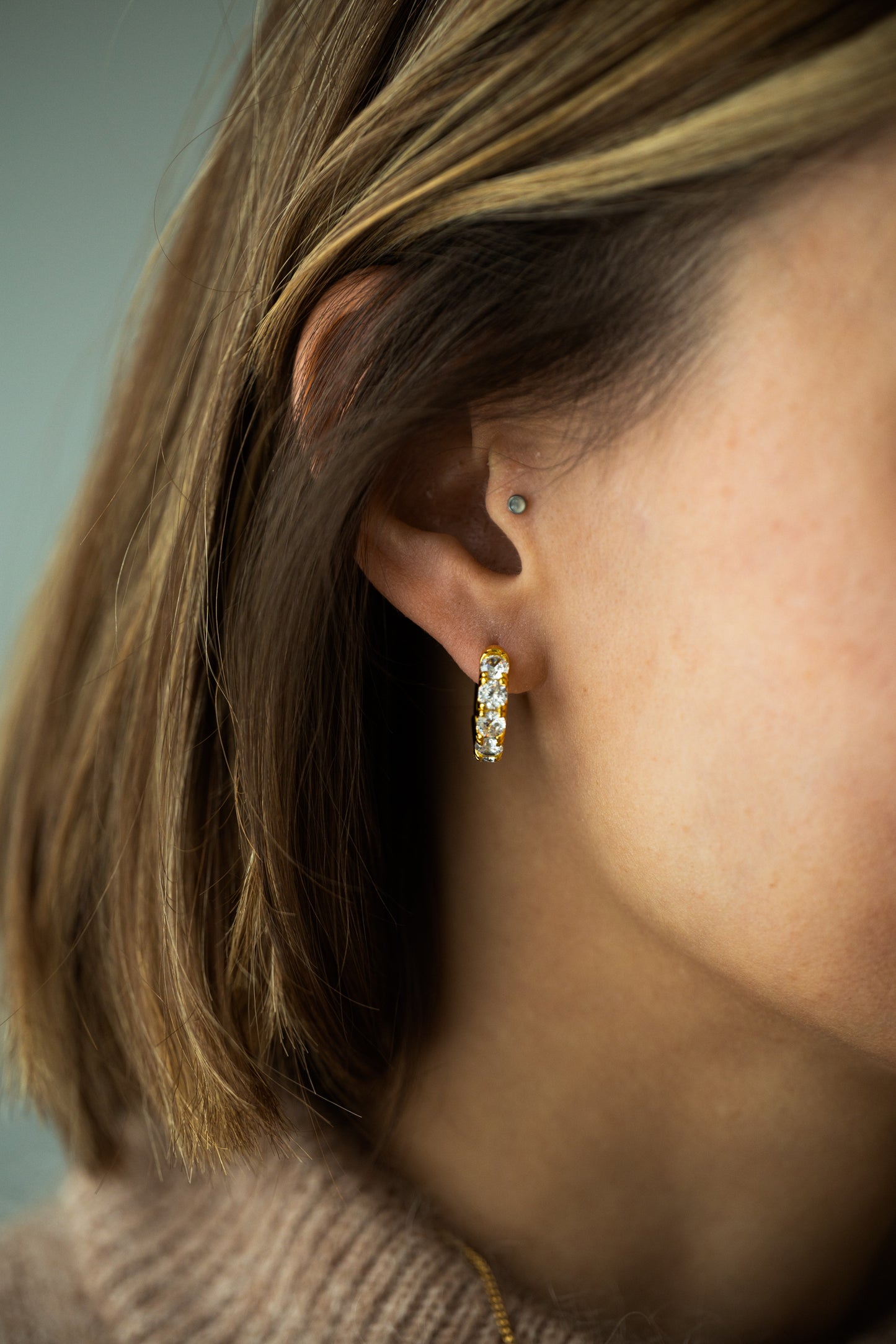 Peony White Earrings