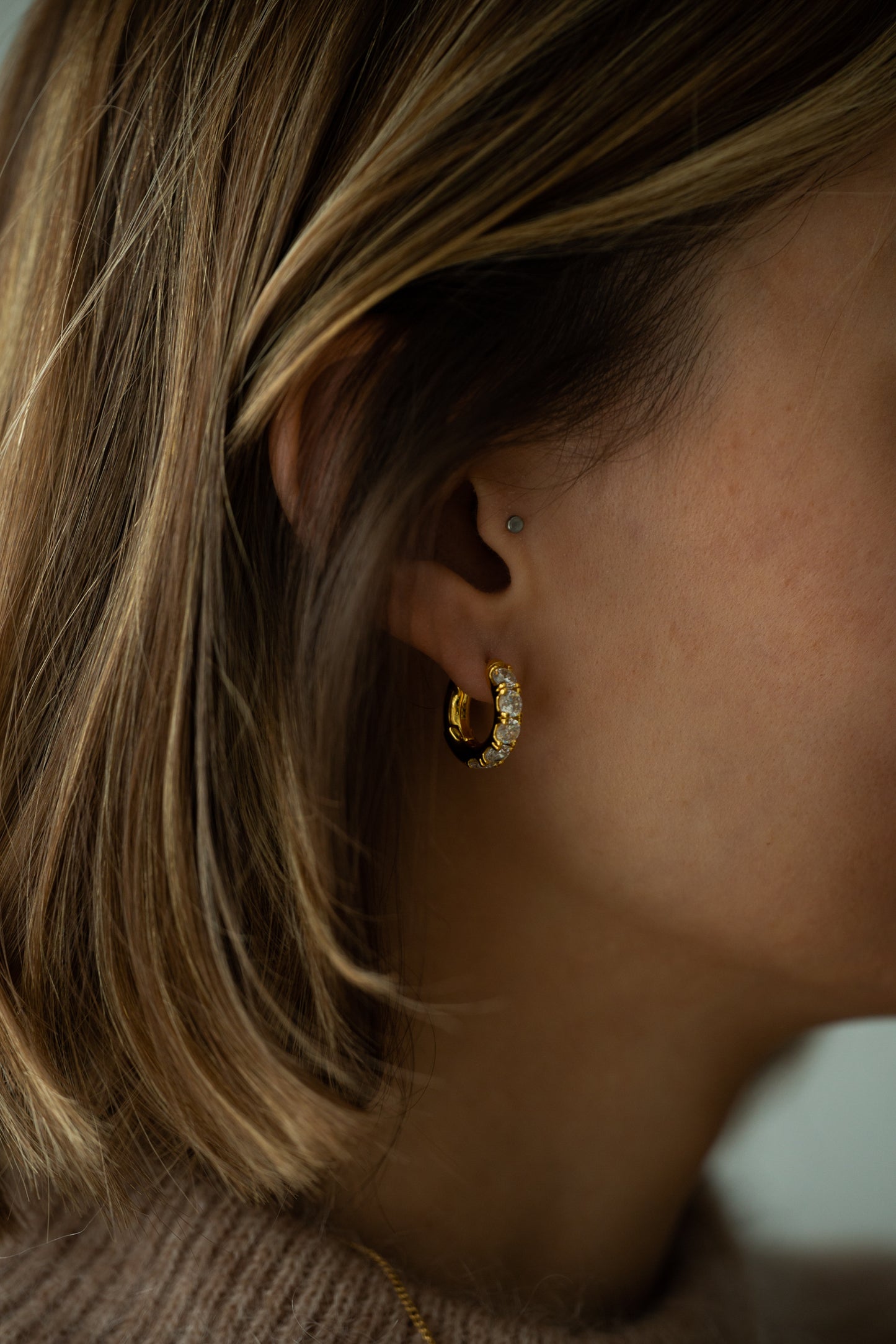 Peony White Earrings
