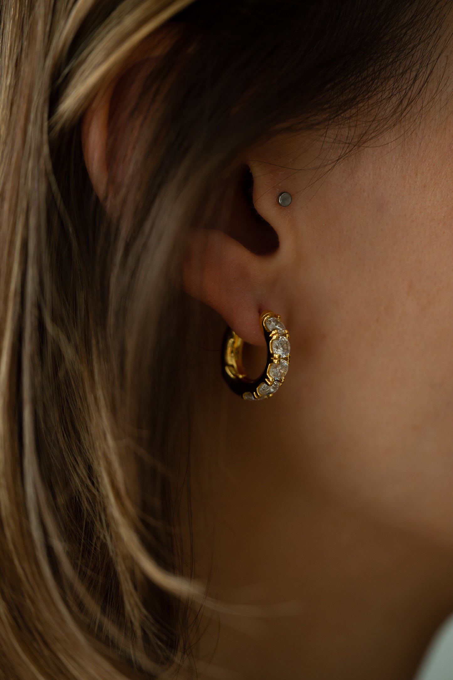 Peony White Earrings