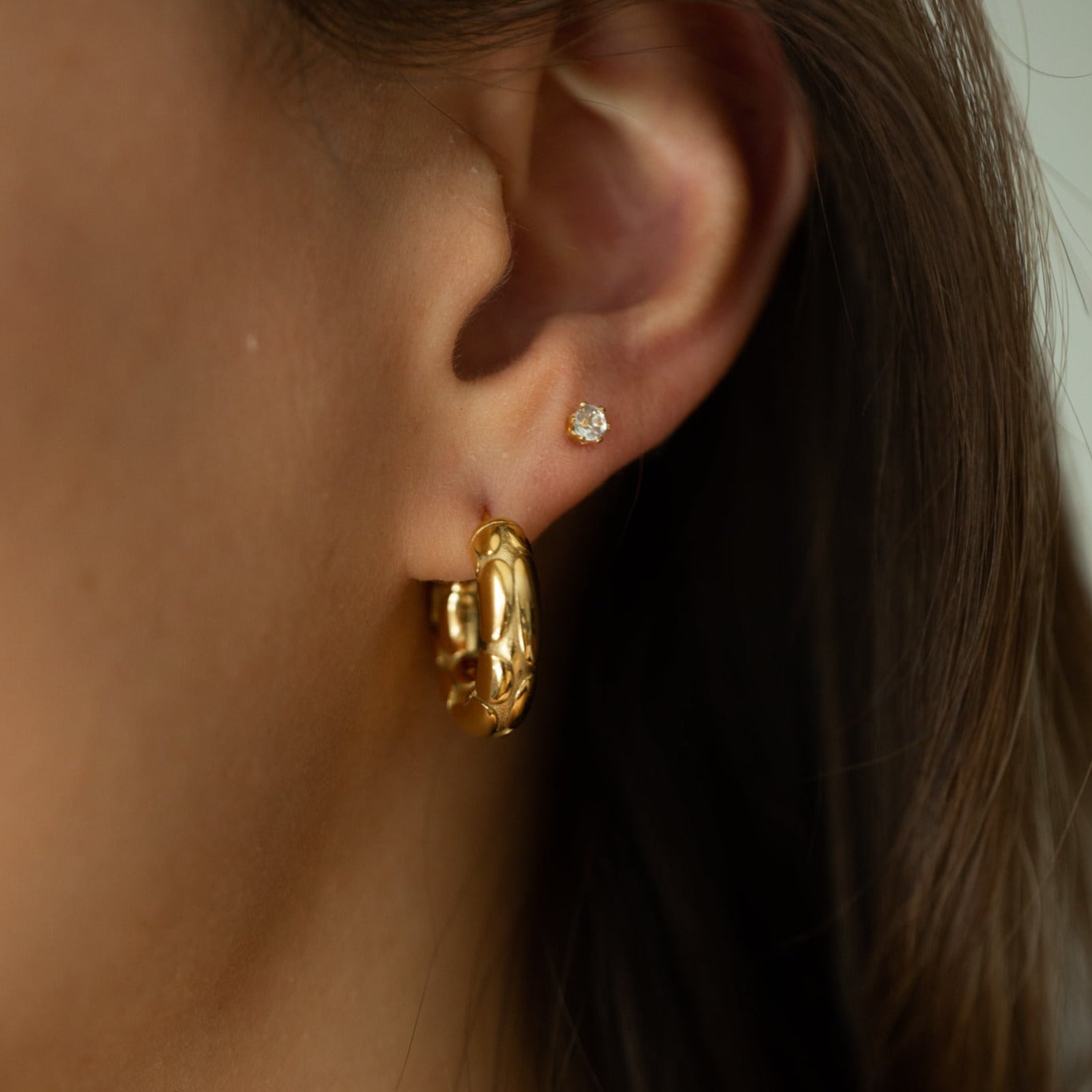 Lana 18K Gold Studs