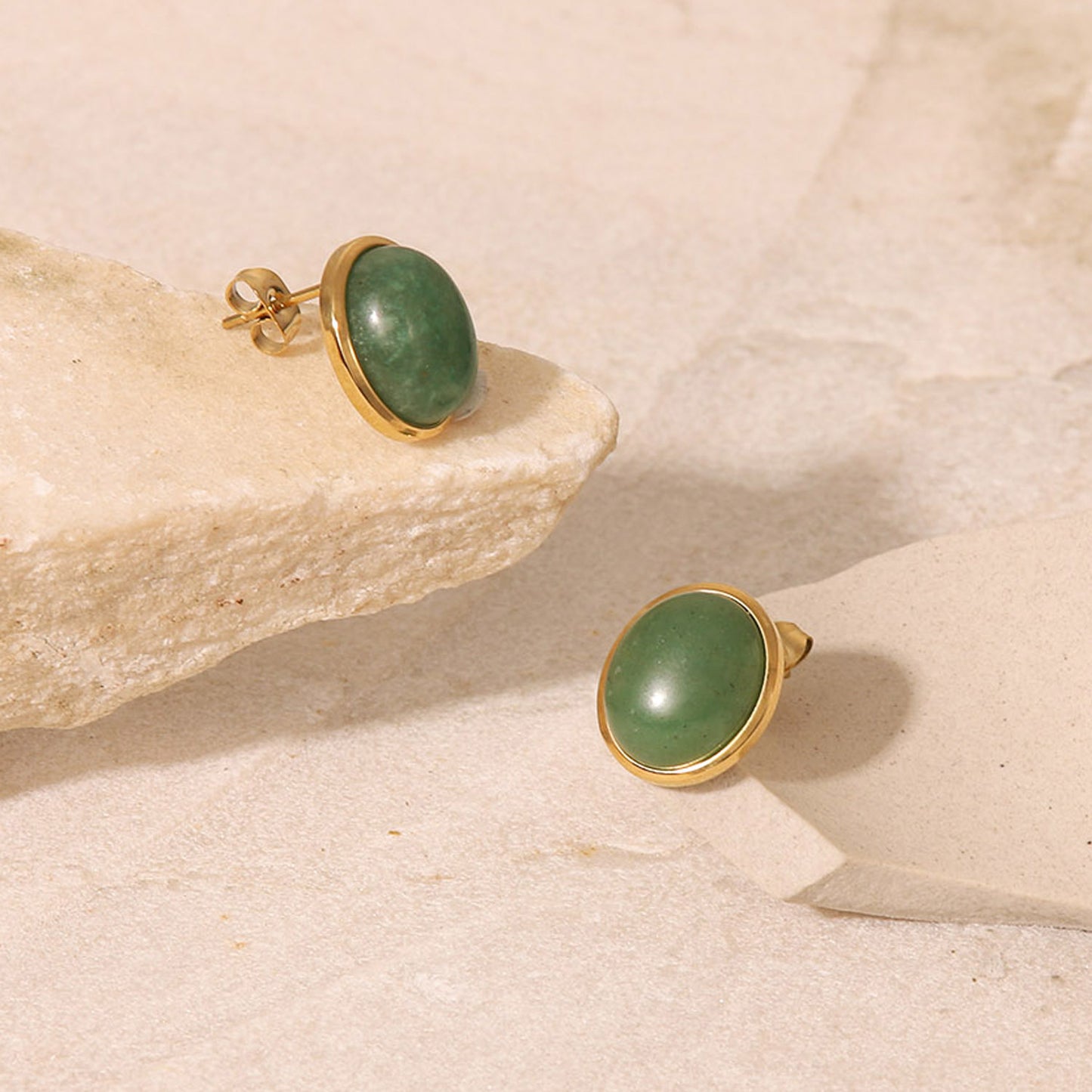 Ava Green Aventurine Earrings