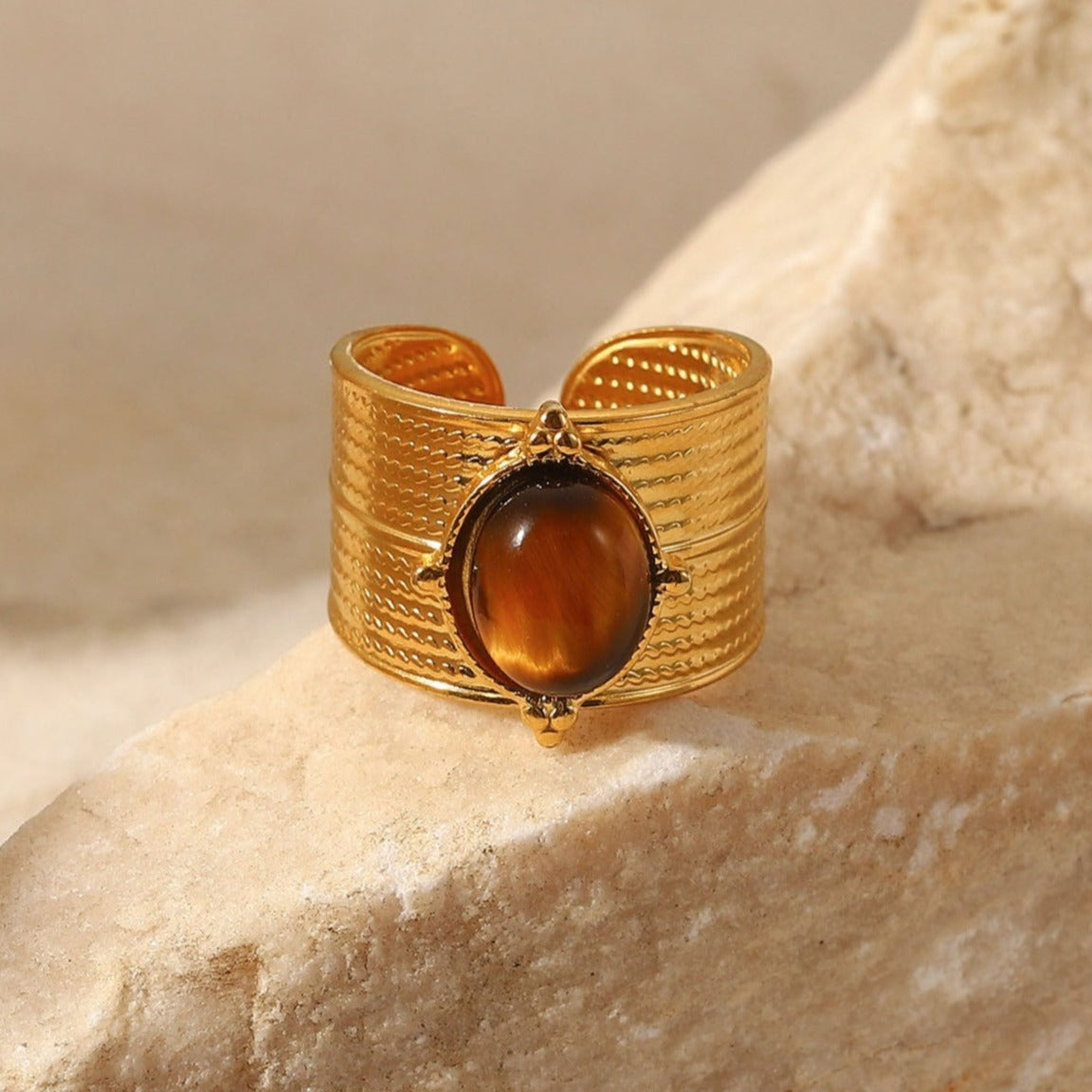 Audrey Tiger Eye Ring