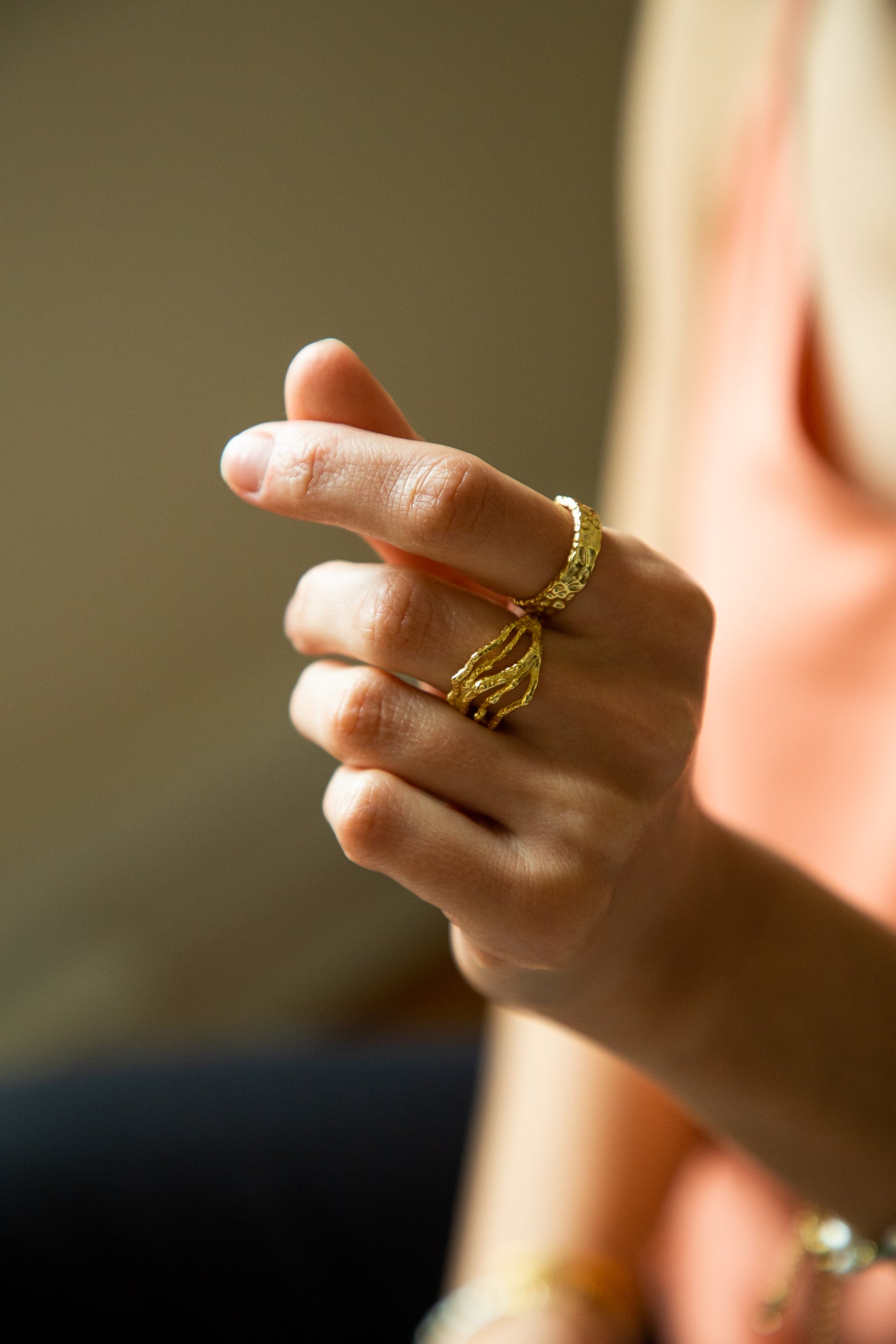 Nettuno 18K Gold Handmade Ring