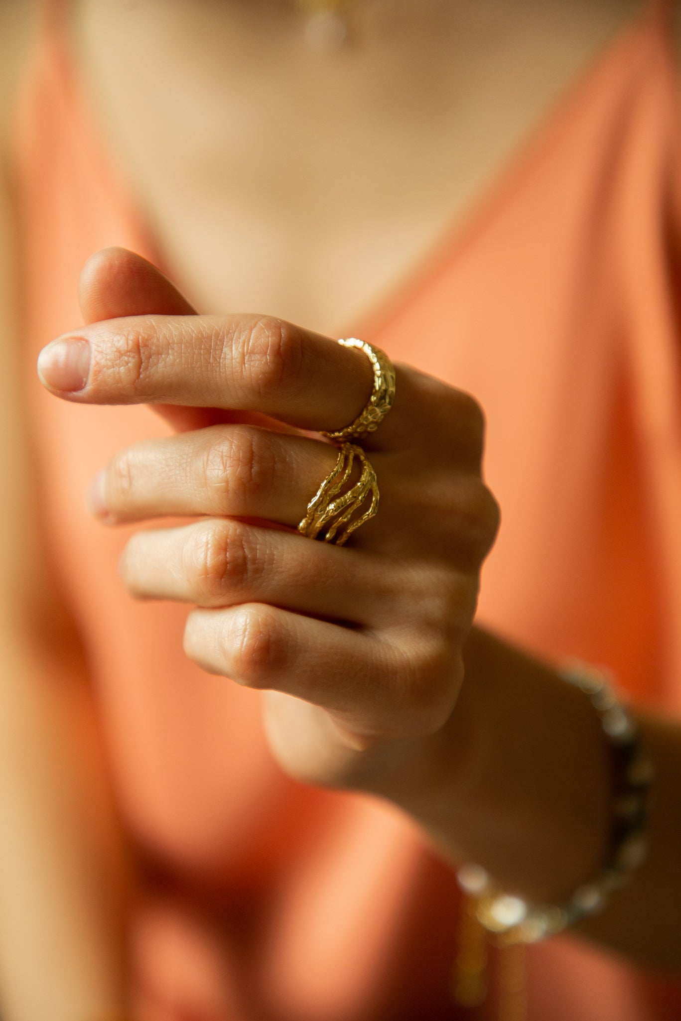 Nettuno 18K Gold Handmade Ring