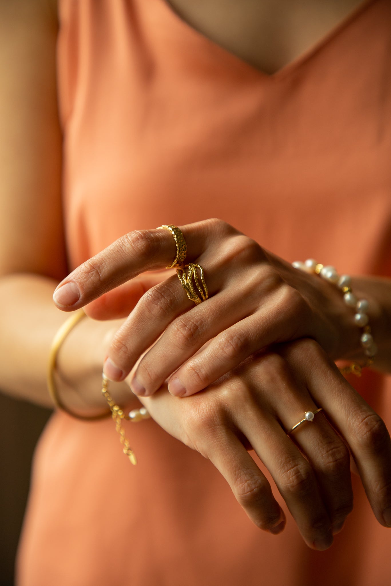 Nettuno 18K Gold Handmade Ring