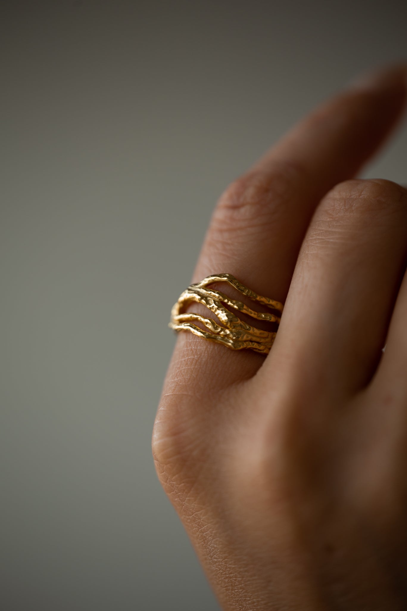 Nettuno 18K Gold Handmade Ring