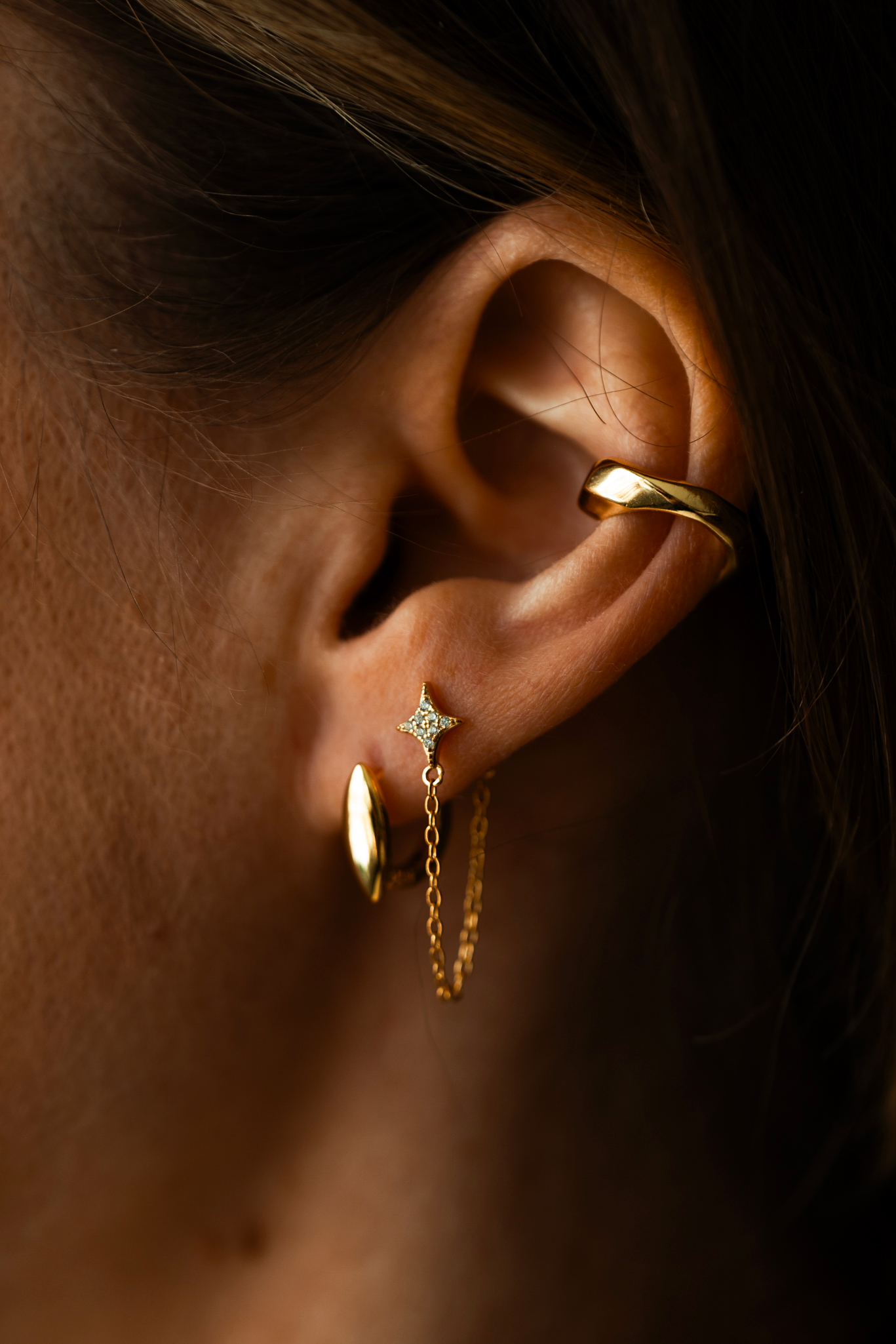 Virgo 18K Gold Earring