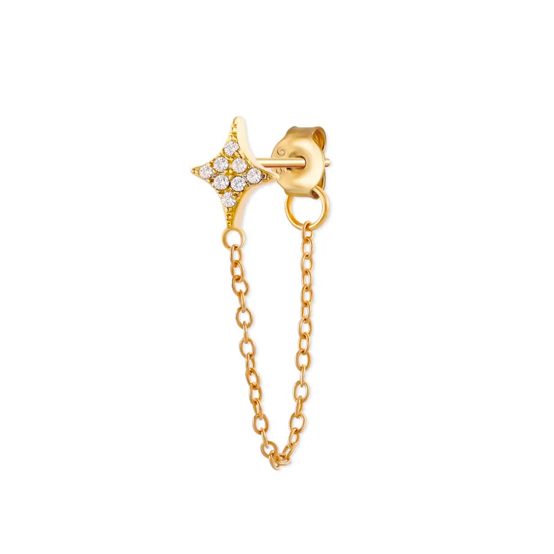 Virgo 18K Gold Earring