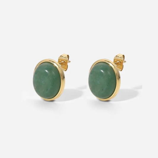 Ava Green Aventurine Earrings