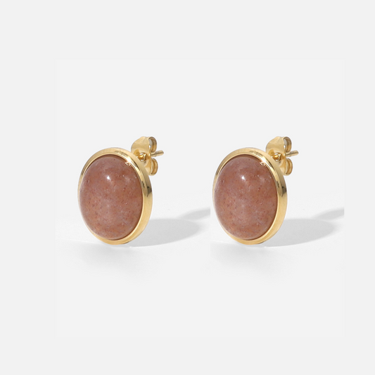 Ava Strawberry Quartz Earrings