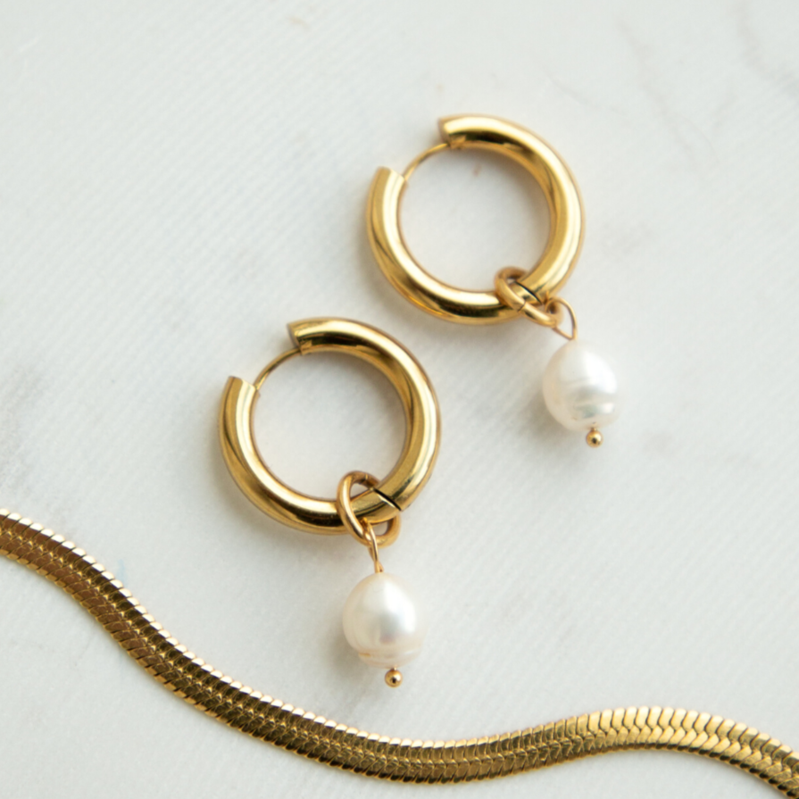 Lucia 18K Pearl Earrings