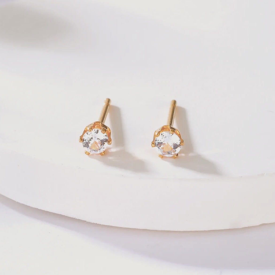 Lana 18K Gold Studs