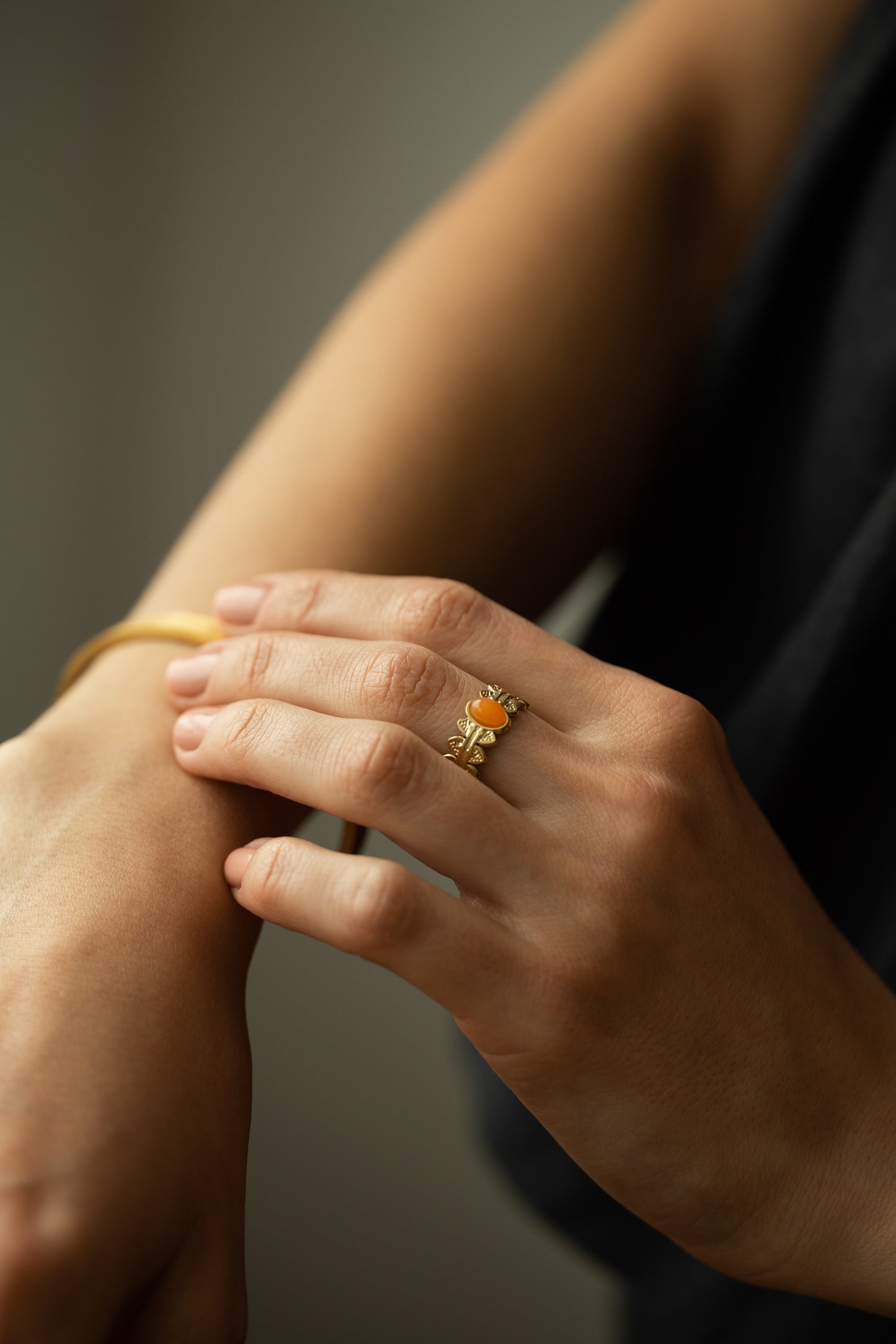 April Aventurine Ring