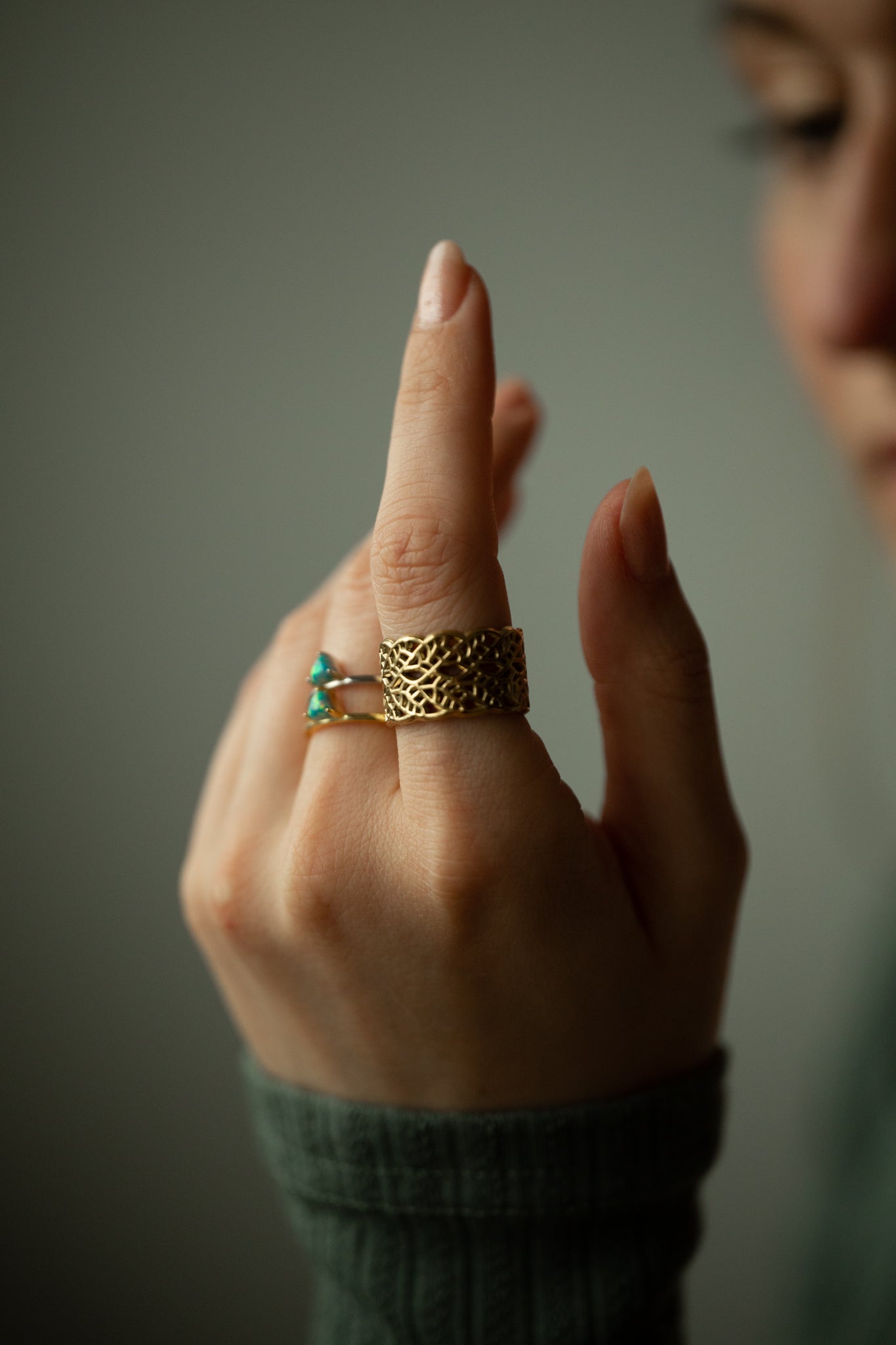 Prana Silver Opal Ring