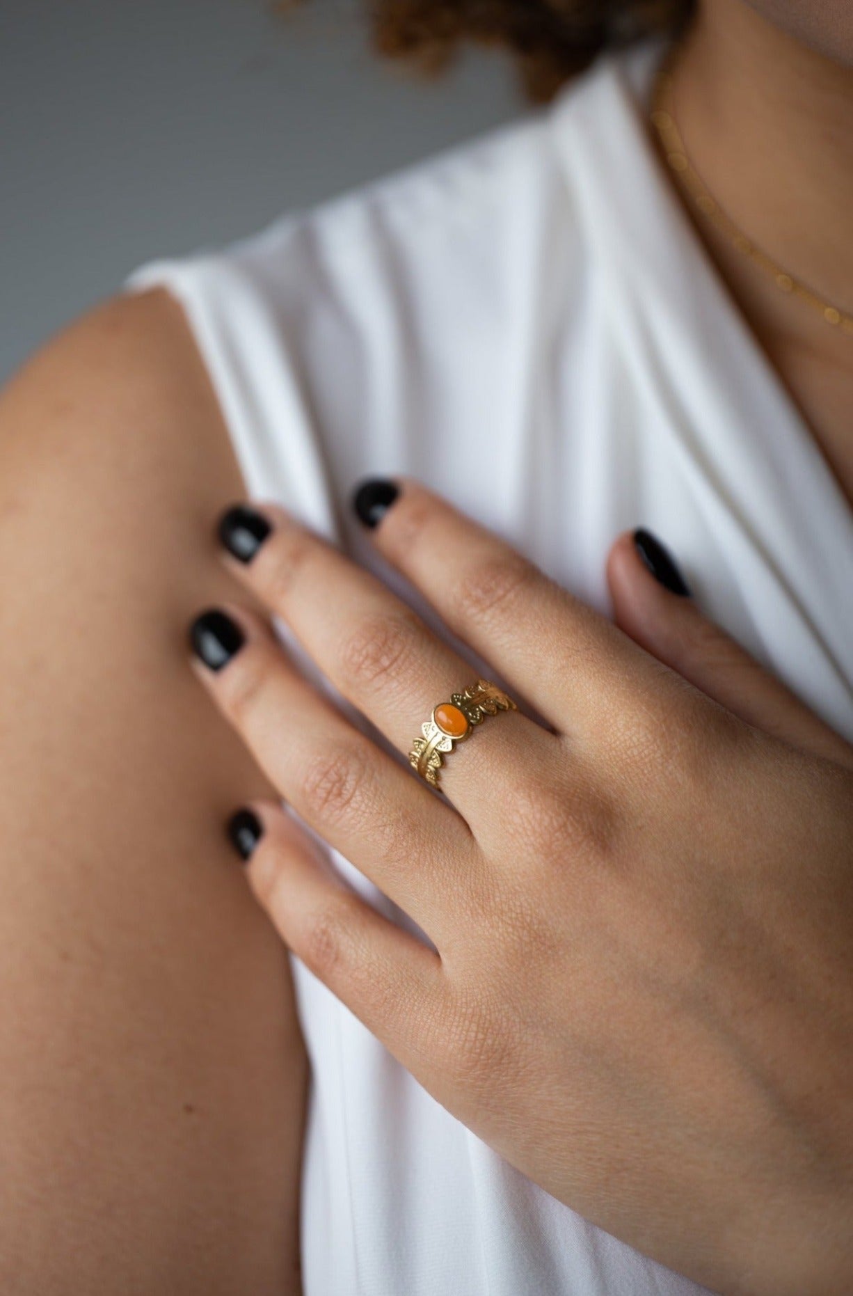 April Aventurine Ring