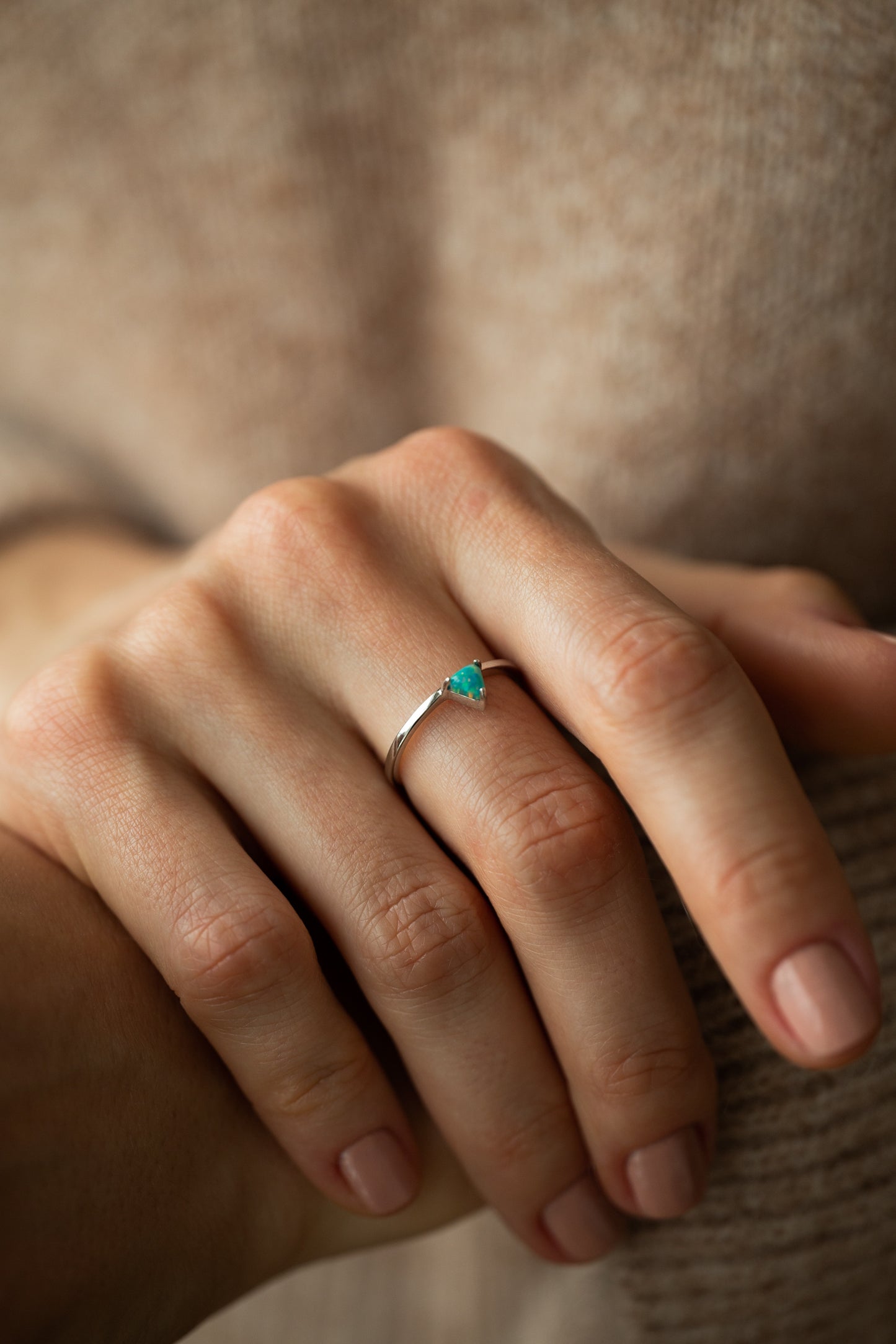 Prana Silver Opal Ring