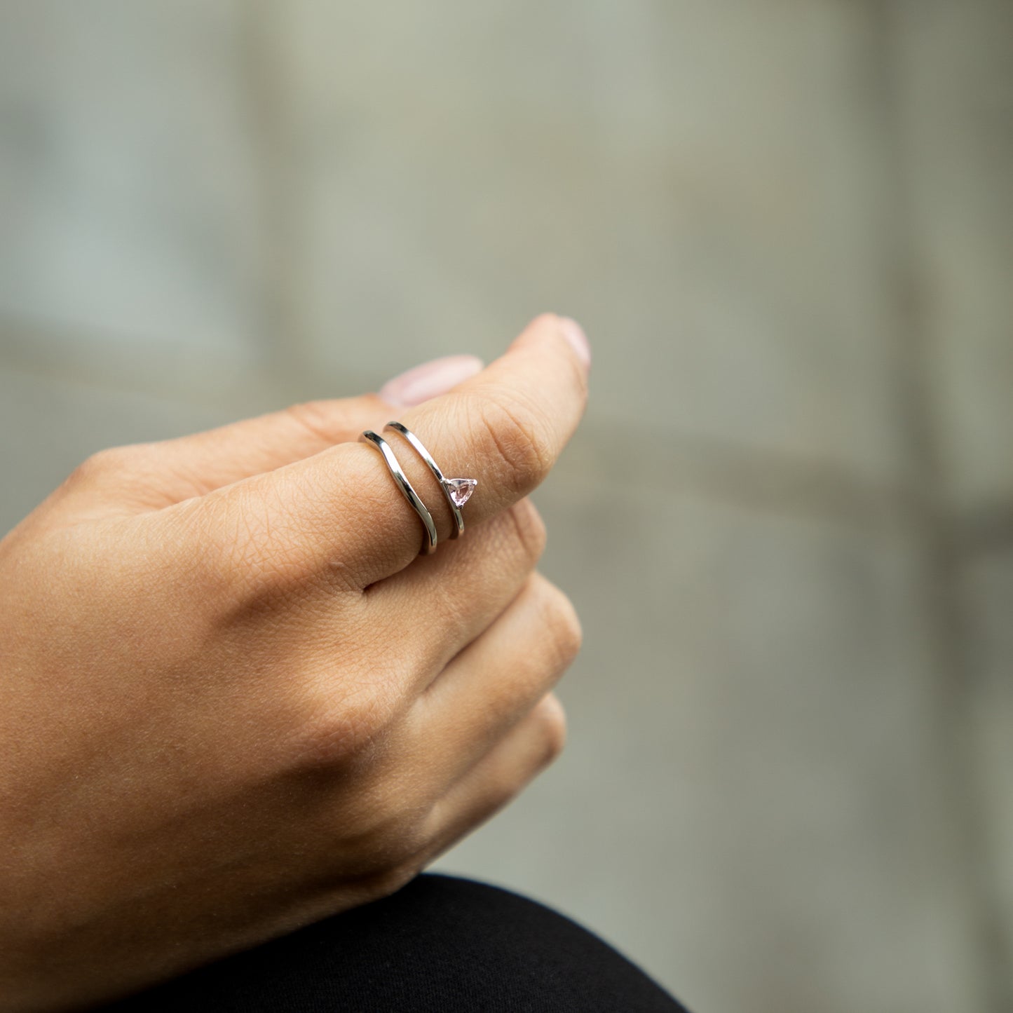 Lea Silver Morganite Ring