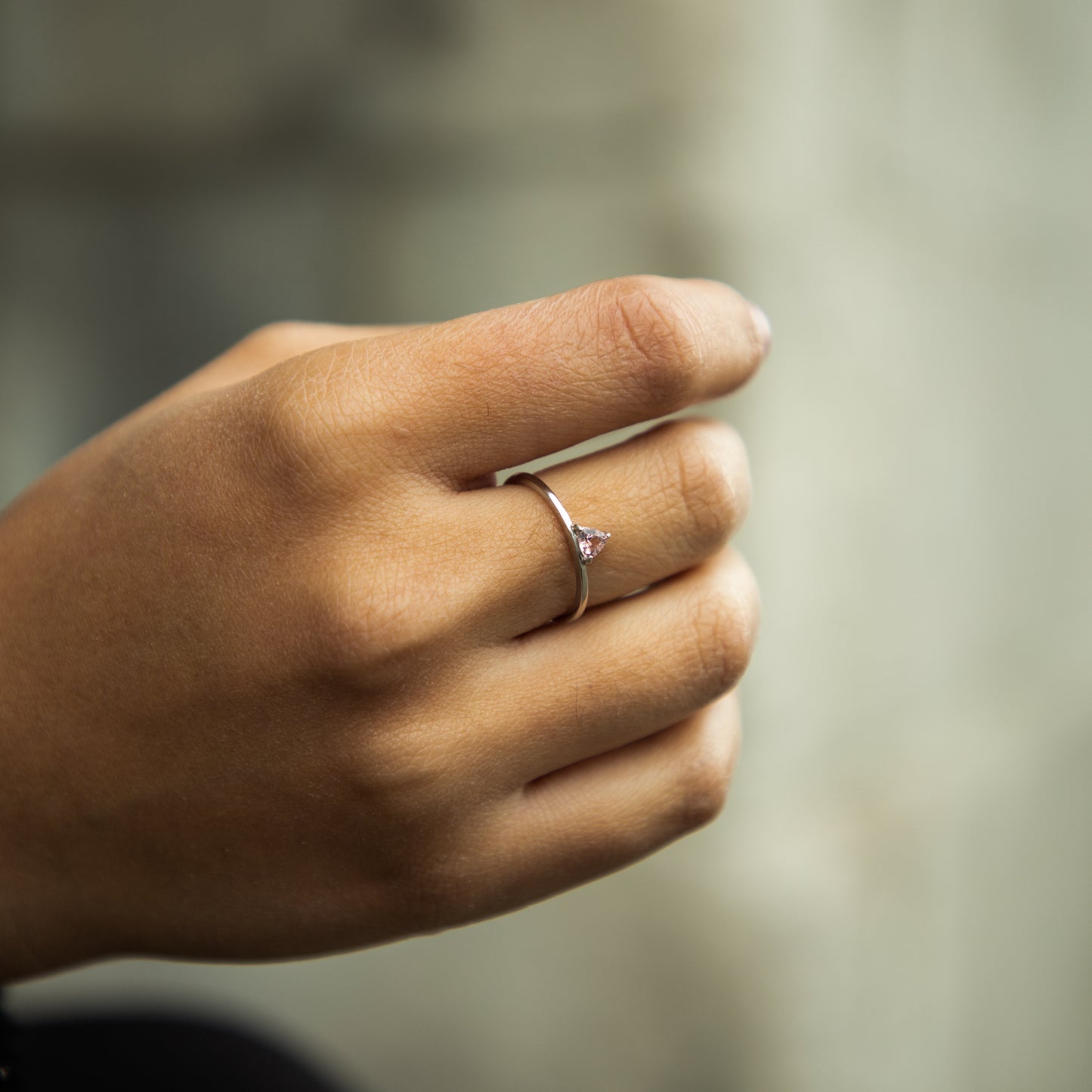 Lea Silver Morganite Ring